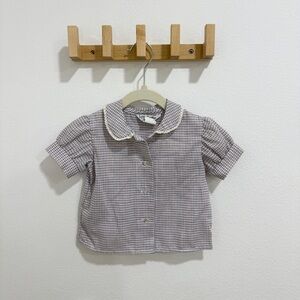 Vintage checked collar blouse 18 months